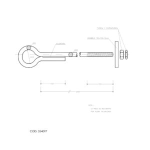 VARILLA DE ANCLAJE DE 3/4" x 2.60 mt.