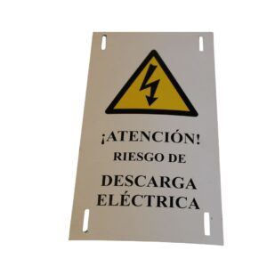 CARTEL DE RIESGO DE DESCARGA ELÉCTRICA