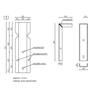SOPORTE AISLADOR LINE POST  DOBLE