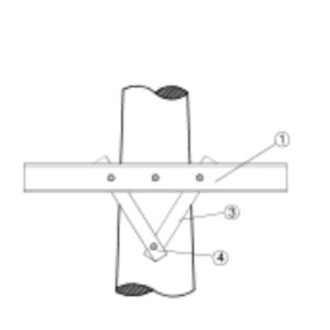 SOPORTE PARA TRANSFORMADOR EN SBA 1 APOYO POSTE 10,50m y 12m