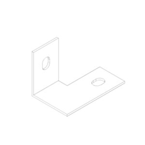 PLANCHUELA HIERRO GALVANIZADO 4mm PARA UNIÓN DIAGONAL PERNO CON OJAL