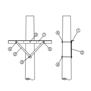 CMER SIMPLE CRUCETA METALICA PARA ELECTRIFICACIÓN RURAL